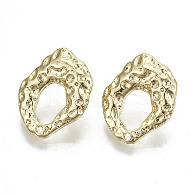 Rack Plating Hammered Alloy Stud Earring Findings LS-PALLOY-N155-65-NR-1