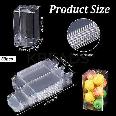 Transparent Plastic Gift Boxes CON-WH0086-042-1