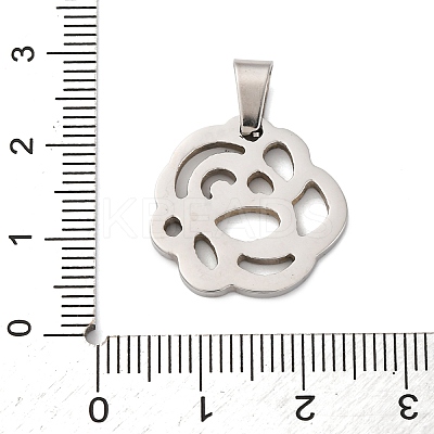 304 Stainless Steel Pendants STAS-P393-02P-1