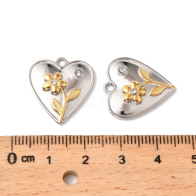 304 Stainless Steel Rhinestone Pendants STAS-Z145-03GP-03-1