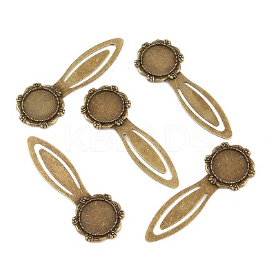 Iron Bookmark Cabochon Setting X-PALLOY-S033-09AB-NR-1
