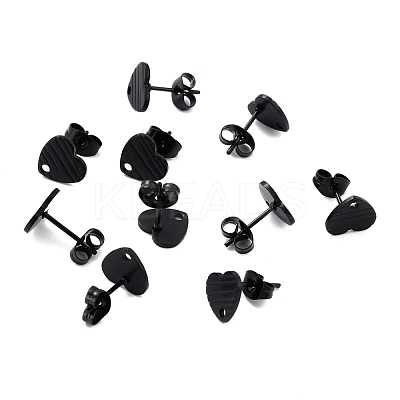 304 Stainless Steel Stud Earring Findings Ion Plating(IP) STAS-I183-03A-EB-1