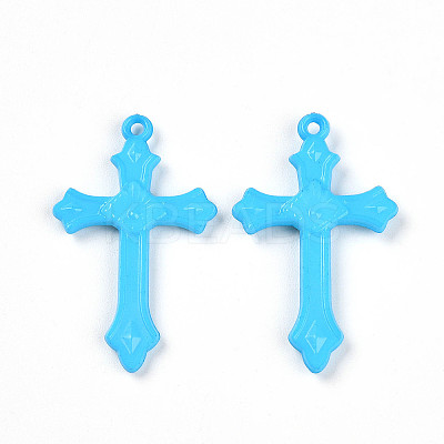 Opaque Acrylic Pendants SACR-WH0017-01A-1