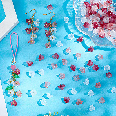 150Pcs 3 Colors Transparent Two Tone Spray Painted Glass Beads GLAA-LT0001-04A-1