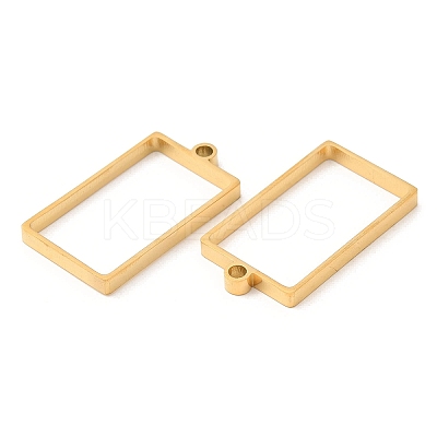304 Stainless Steel Open Back Bezel Rectangle Pendants STAS-Z040-06A-G-1