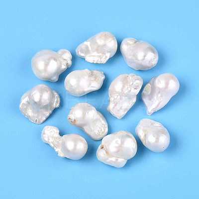 Natural Cultured Freshwater Baroque Style Keshi Pearl Beads PEAR-N012-J21-02-1