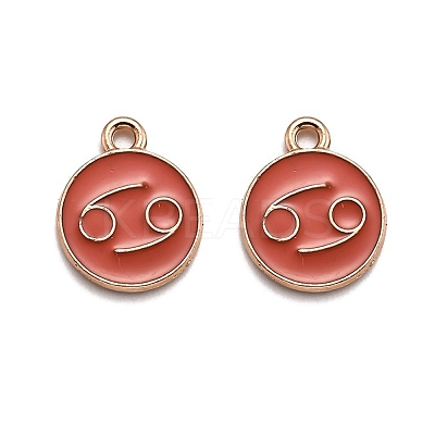 Alloy Enamel Pendants ENAM-S124-01B-12D-1