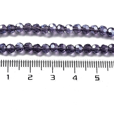 Electroplate Transparent Glass Beads Strands EGLA-A035-T4mm-A15-1