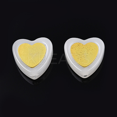 Imitation Jade Spray Painted Glass Beads LAMP-N032-05-C02-1
