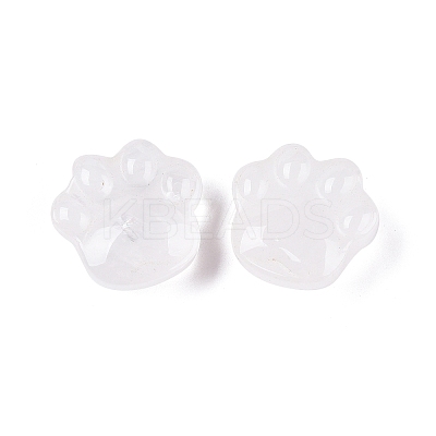 Natural Quartz Crystal Cat Paw Print Figurines DJEW-N003-03J-1