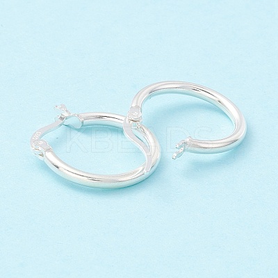 925 Sterling Silver Hoop Earrings STER-P047-13B-S-1