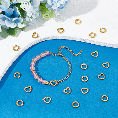 20Pcs 2 Style 304 Stainless Steel Linking Ring STAS-UN0045-88-1