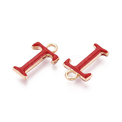 Rack Plating Alloy Enamel Pendants ENAM-T024-53T-G-1