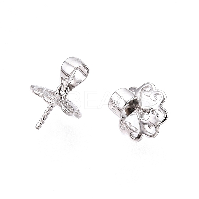 Anti-Tarnish 925 Sterling Silver Pendant Bails STER-T007-90P-1