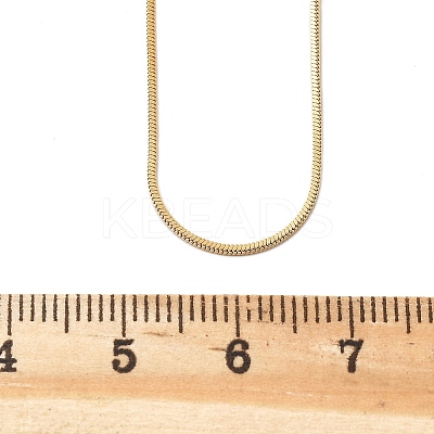 Ion Plating(IP) 304 Stainless Steel Snake Chains Necklaces STAS-F094-24G-1