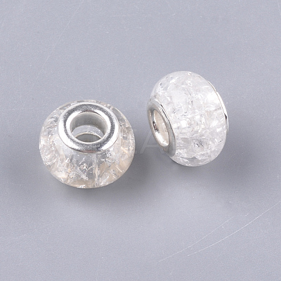 Crackle Resin European Beads RPDL-S012-B16-1