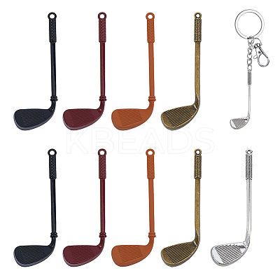 10Pcs 5 Styles Tibetan Style Zinc Alloy Big Pendants FIND-DC0008-13-1
