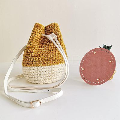 PU Leather Flat Round Bag Bottom FIND-CA0001-11J-1