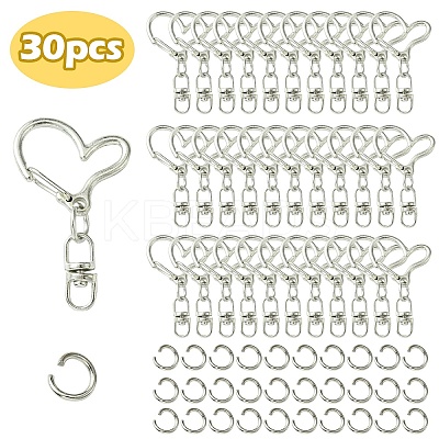Alloy Heart Lobster Clasps KEYC-YW0001-20P-1