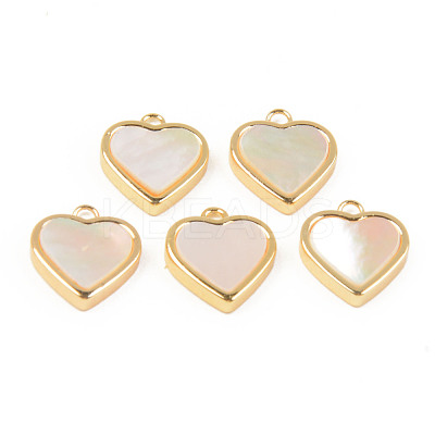 Natural White Shell Mother of Pearl Shell Charms SHEL-T017-23G-1