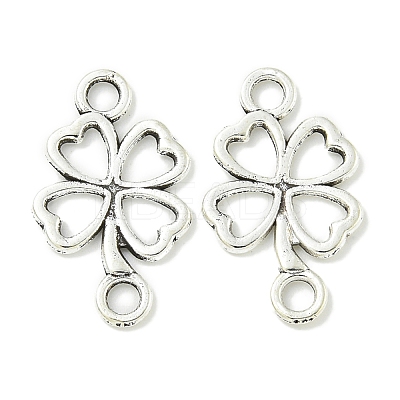 Tibetan Style Alloy Shamrock Connector Charms LS-X-TIBE-I026-6013AS-1