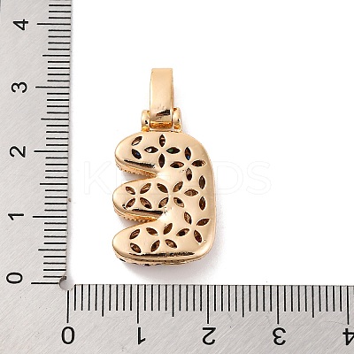 Brass Micro Pave Cubic Zirconia Pendants KK-C076-29E-G02-1