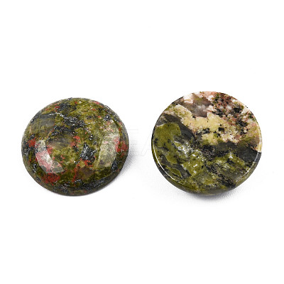 Natural Unakite Cabochons G-TAC0010-02A-1