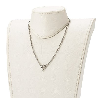 Tarnish Resistant 304 Stainless Steel Figaro Chain Necklace NJEW-JN03567-02-1