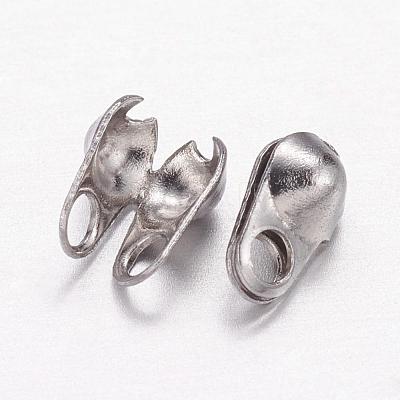 Tarnish Resistant 304 Stainless Steel Bead Tips STAS-E129-04P-1