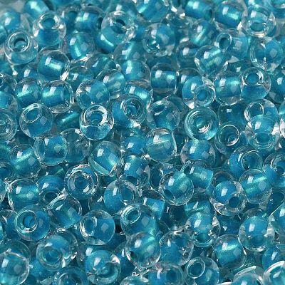 6/0 Transparent Inside Colours Glass Seed Beads SEED-P006-01A-08-1
