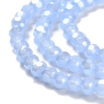 Electroplate Glass Beads Strands EGLA-A035-J4mm-A03-1