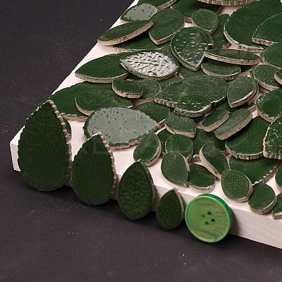 Leaf Shape Porcelain Mosaic Tiles PW-WG00441-11-1