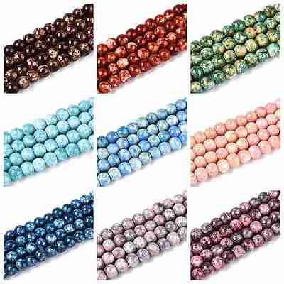 Baking Paint Glass Beads Strands DGLA-N016-4mm-M-1