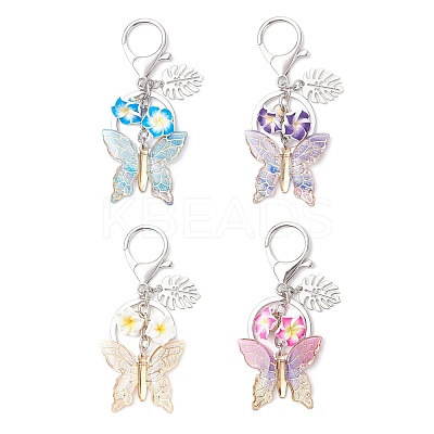 4Pcs Transparent Acrylic Pendant Decorations KEYC-JKC01408-1