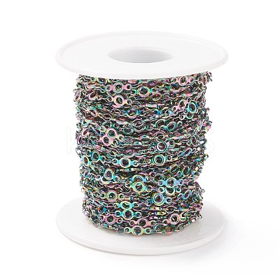 Rainbow Color 304 Stainless Steel Link Chains STAS-P219-56M-1