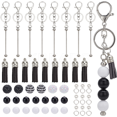 Halloween DIY Iron Bar Beadable Keychain Making Kit DIY-SC0025-93-1
