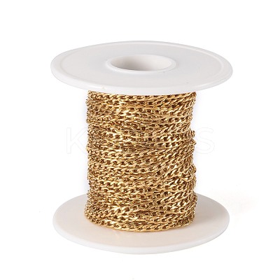 Ion Plating(IP) 304 Stainless Steel Twisted Chain Curb Chains CHS-H007-29G-1