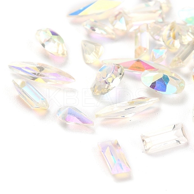 (Defective Closeout Sale: Yellowing) Pointed Back Resin Rhinestone Cabochons MRMJ-XCP0001-10-1