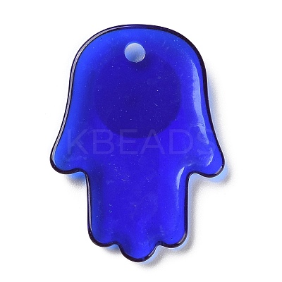 Blue Evil Eye Resin Pendants CRES-D012-01D-1