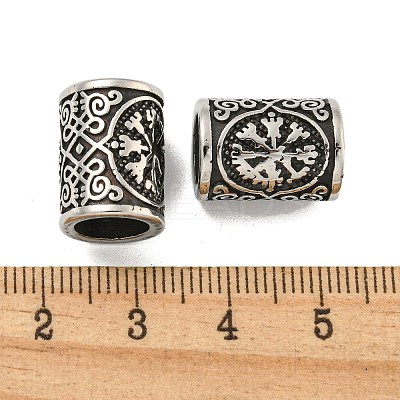 316 Surgical Stainless Steel European Beads STAS-Q326-03AS-04-1