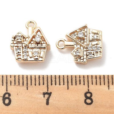 Micro Pave Clear Cubic Zirconia Pendants KK-M102-08G-1