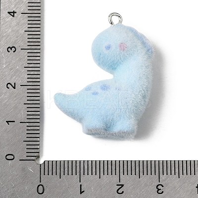Flocking Opaque Resin Pendants RESI-G123-01V-1