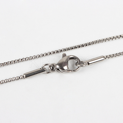 Tarnish Resistant 304 Stainless Steel Venetian Chain Necklace Making LS-STAS-P046-07P-1