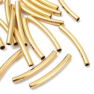 SHEGRACE Brass Curved Tube Beads XGRPCU093-259G-1