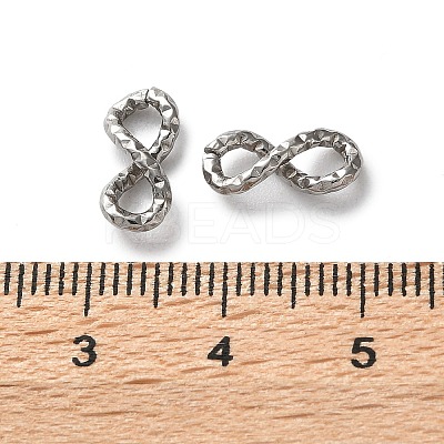 304 Stainless Steel Textured Infinity Linking Rings STAS-R164-03P-02-1
