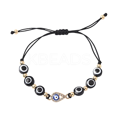 Resin Evil Eye Braided Bead Bracelets for Women BJEW-FS00018-07-1