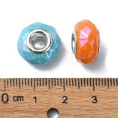Opaque Acrylic European Beads OACR-E033-28P-1
