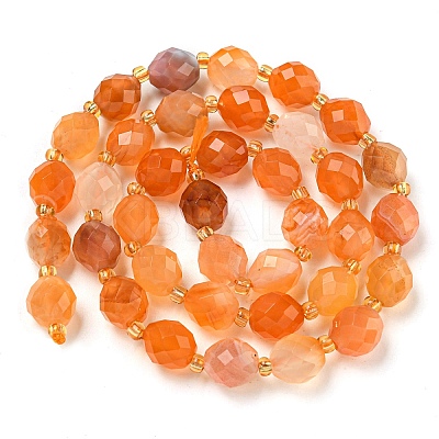 Natural Orange Botswana Agate Beads Strands G-N342-40-1