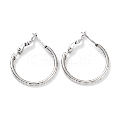 Non-Tarnish Ring 304 Stainless Steel Hoop Earrings for Women Men EJEW-B049-02A-P-1