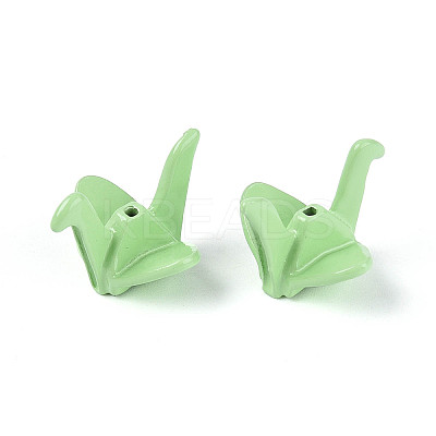 Rack Plating Spray Painted Alloy Beads PALLOY-T091-31D-1
